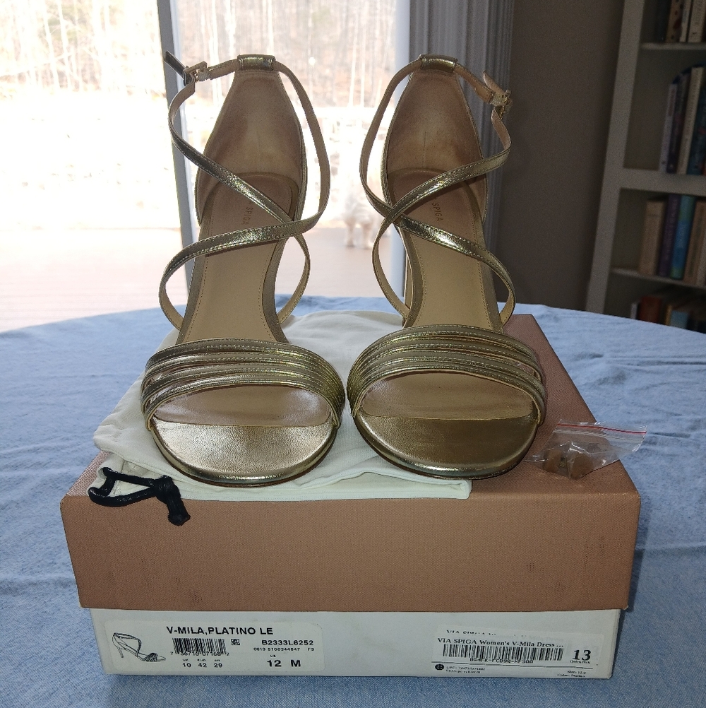 Vince Camuto Women's Gold Strappy Heels